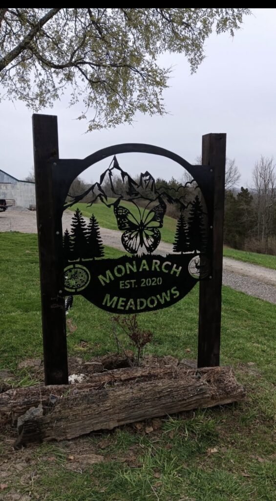 Monarch Meadows Custom Sign