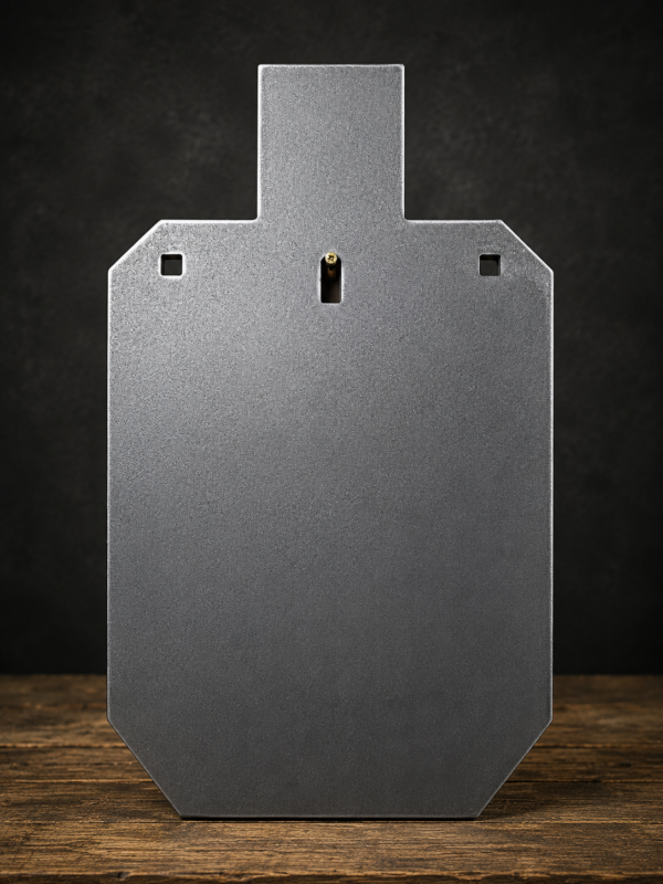 Bare SR500 IPSC steel shooting target made by Dead Center Fabrication