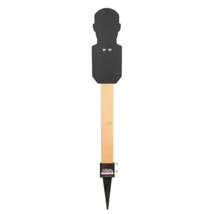 Challenge Targets human silhouette rifle target with ground stake; manufacturer product-page image